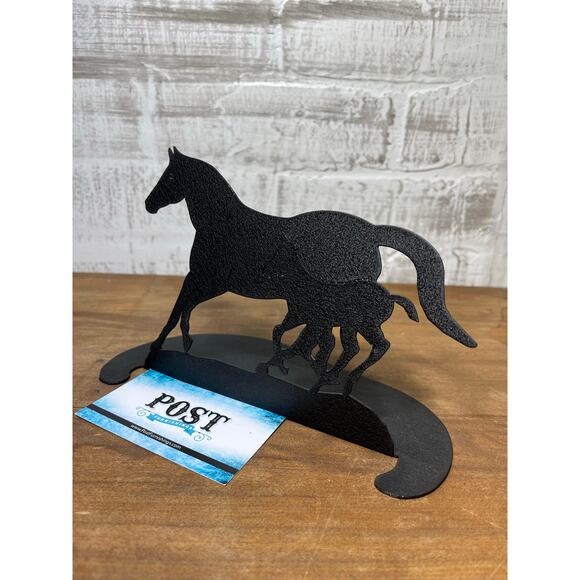 Mare & Foal Black Metal Candle Holder - Picture 3 of 4